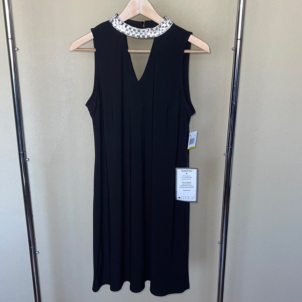 Msk Bling collar black dress